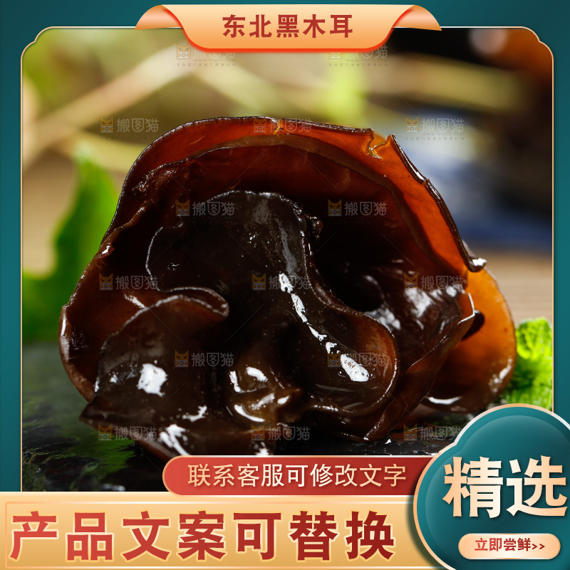 黑石板上的小木耳