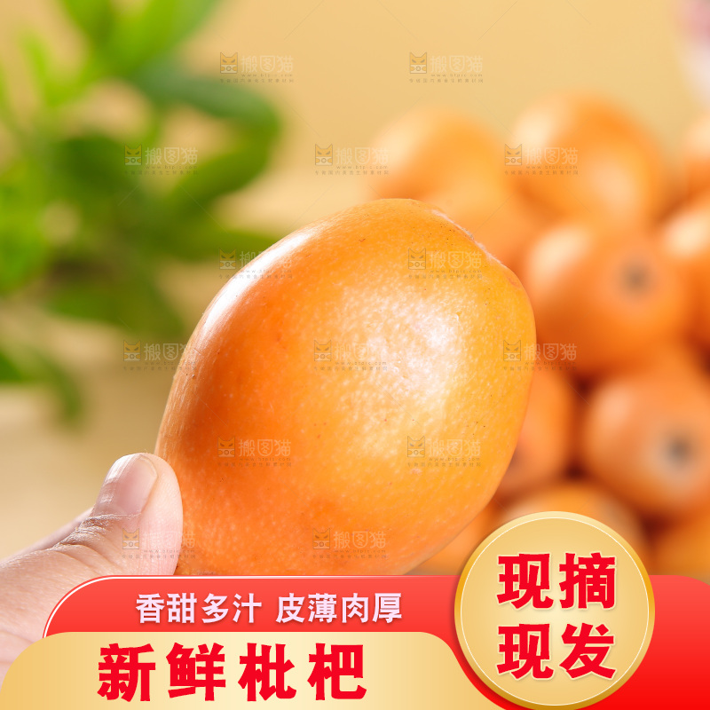 手里拿着大枇杷