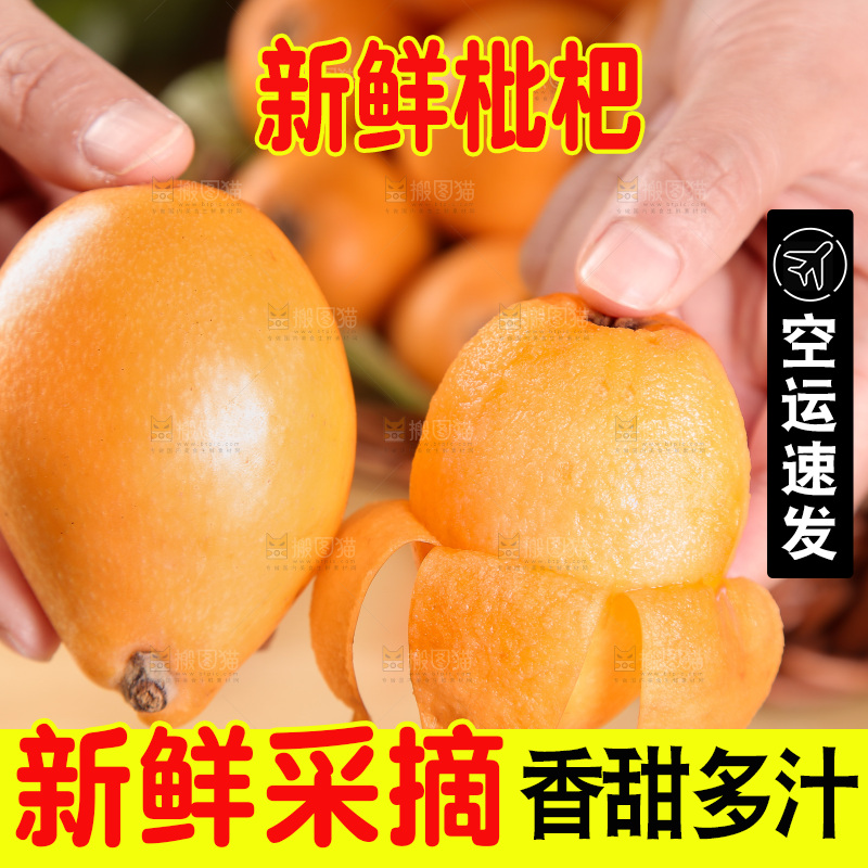 手里拿着枇杷