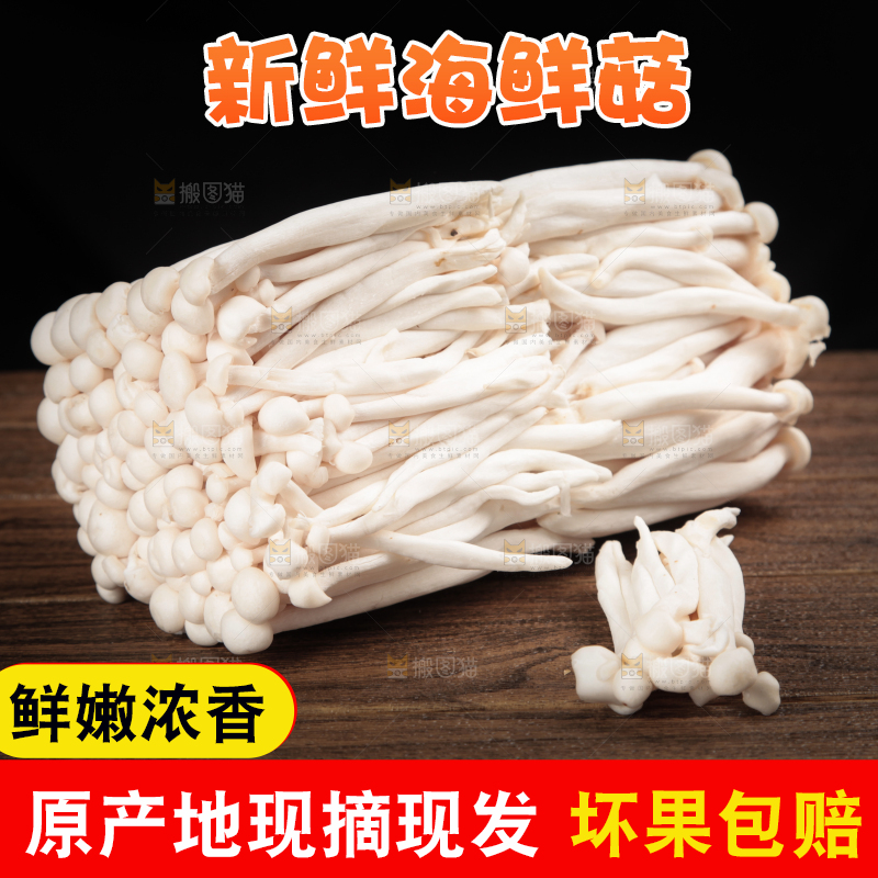 深底上的海鲜菇