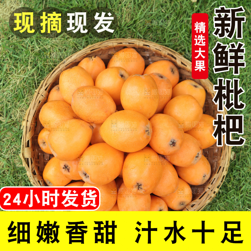 篮子里装着大枇杷