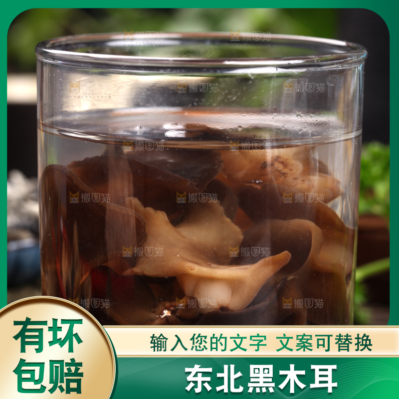 木底上的野生木耳