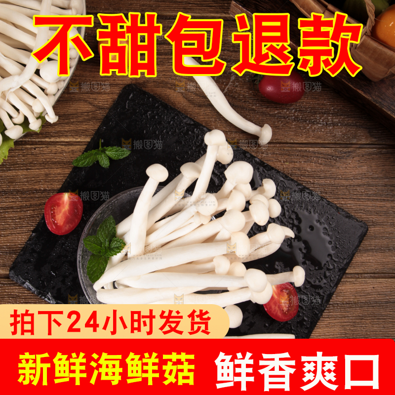 深底上的海鲜菇