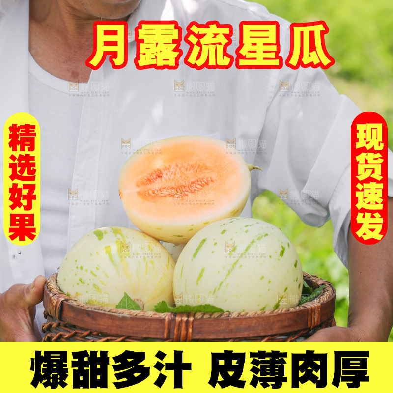 手里拿着流星蜜瓜