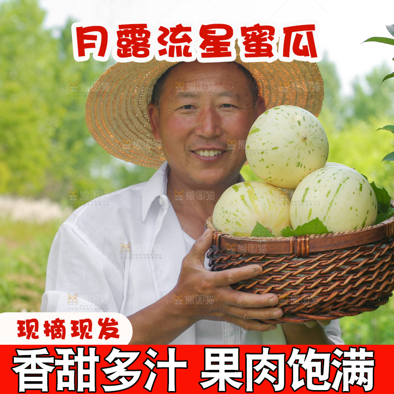 手里拿着流星蜜瓜
