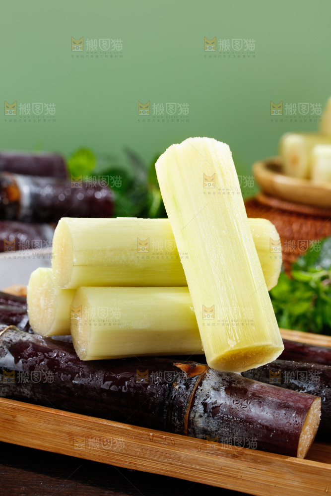 深底上的黑皮甘蔗