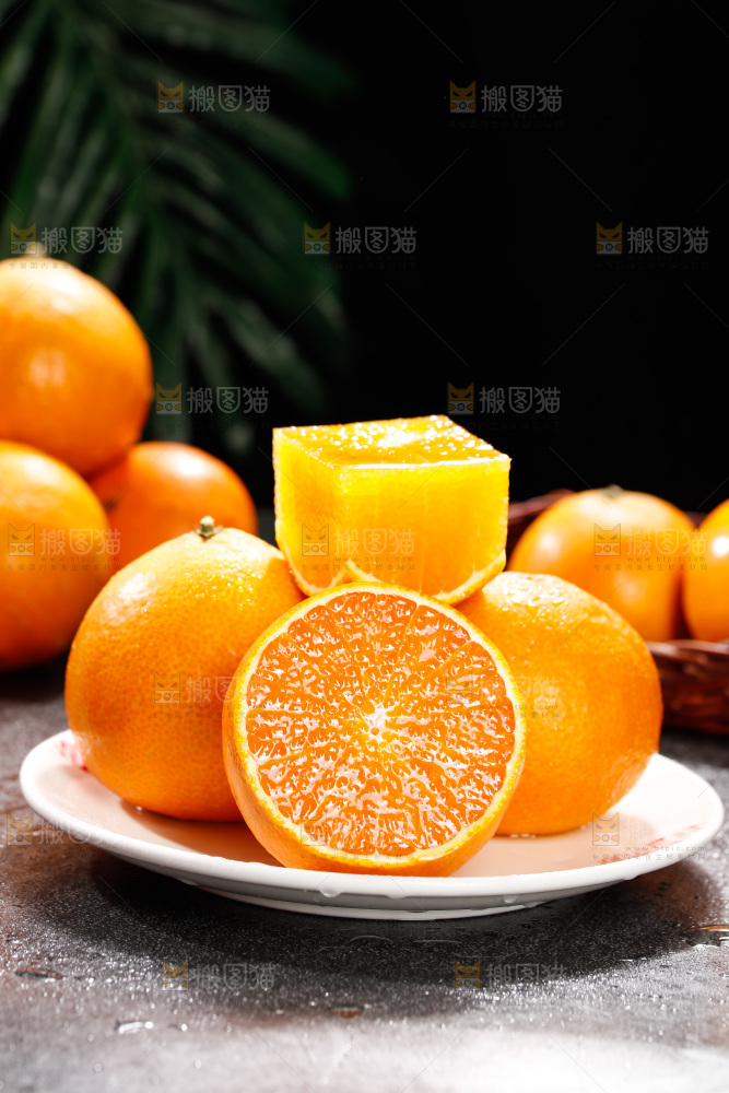 深底上的爱媛果冻橙