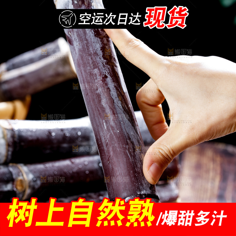 深底上的黑皮甘蔗