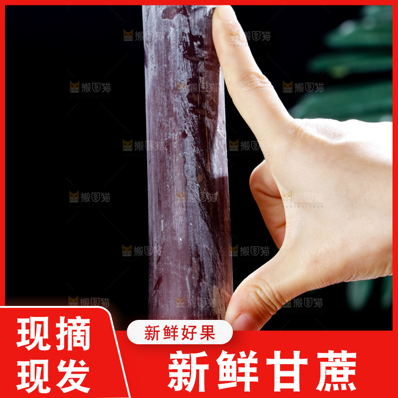 深底上的黑皮甘蔗