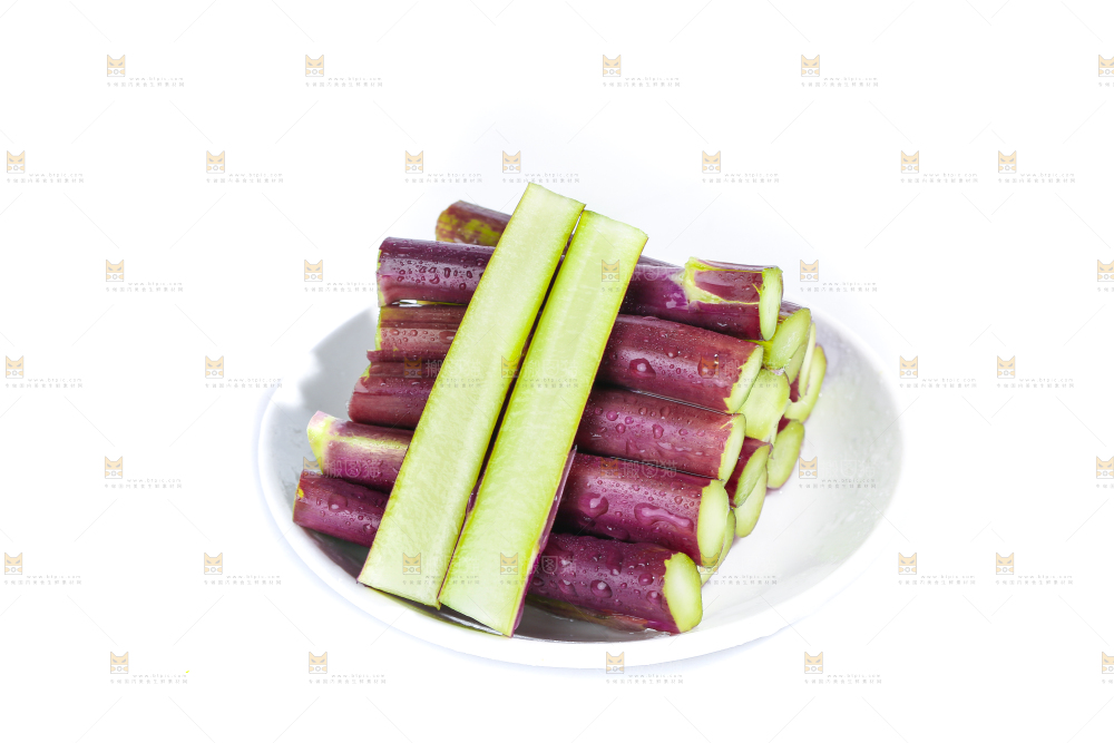 白底上的红菜苔