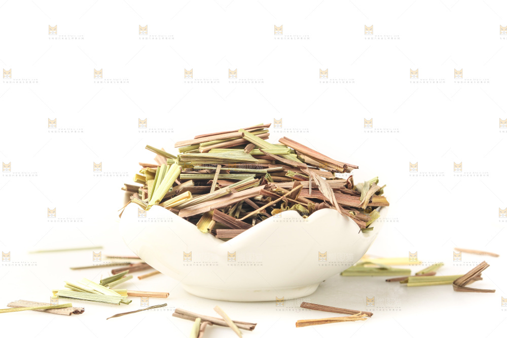 白底上的香茅草