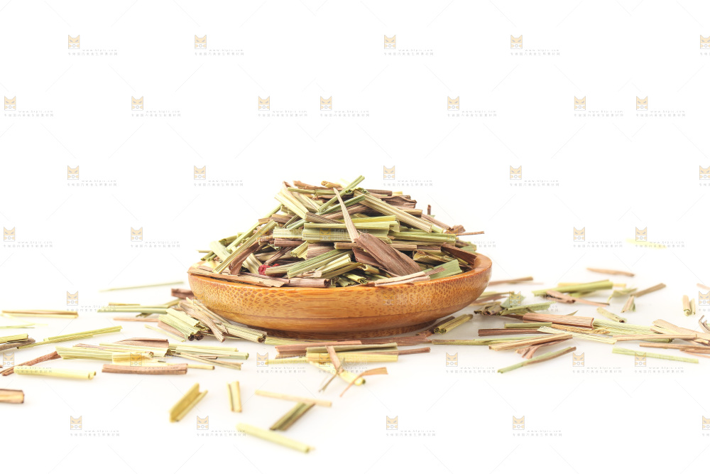 白底上的香茅草