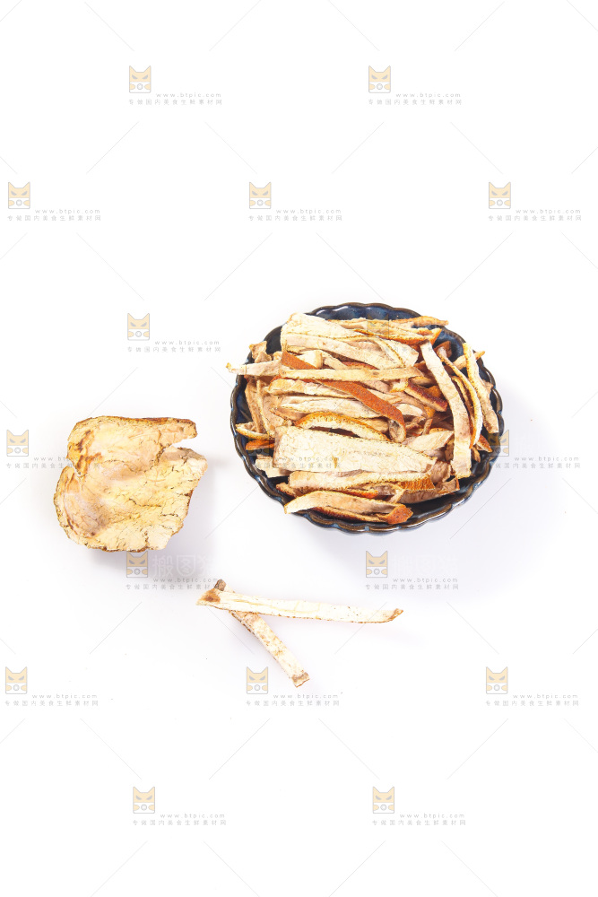 白底上的陈皮