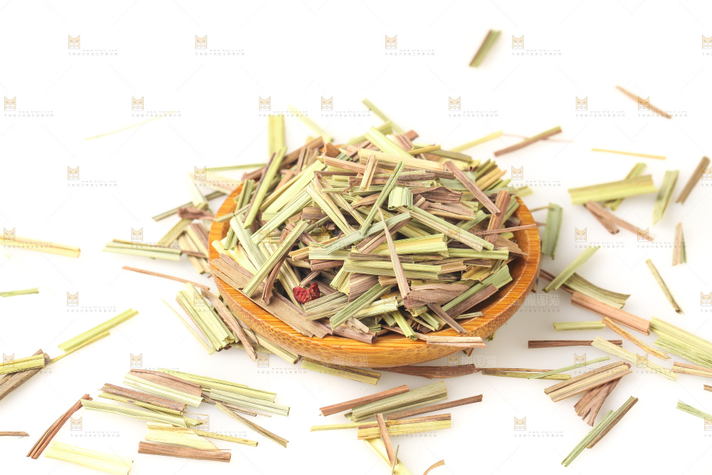 白底上的香茅草