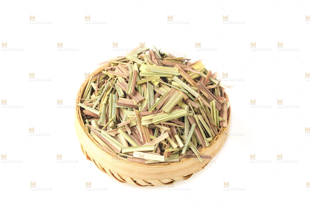 白底上的香茅草