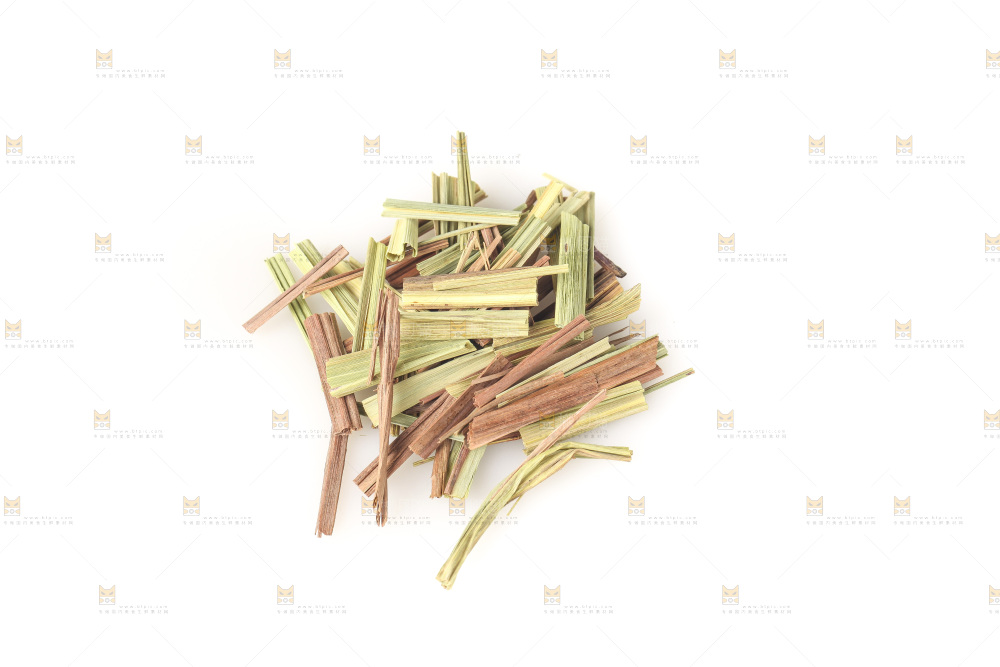 白底上的香茅草
