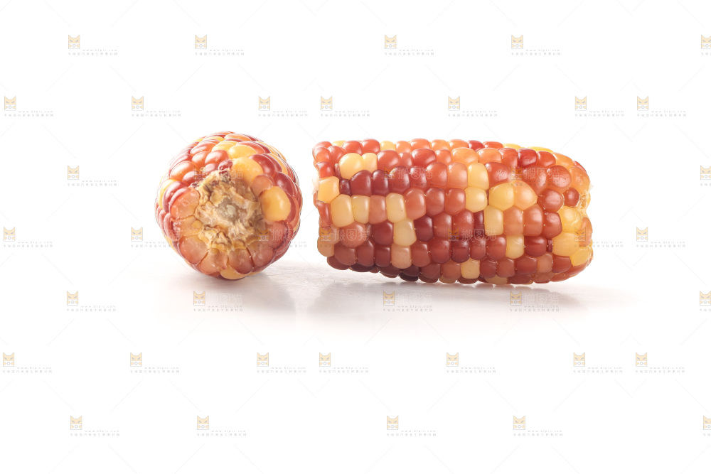 白底上的小花糯玉米