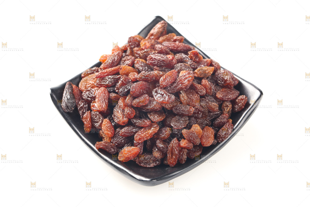 白底上的红玫瑰葡萄干