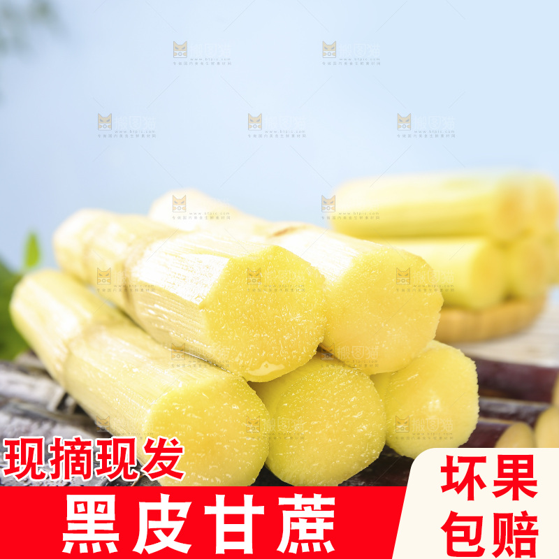 浅底上的黑皮甘蔗