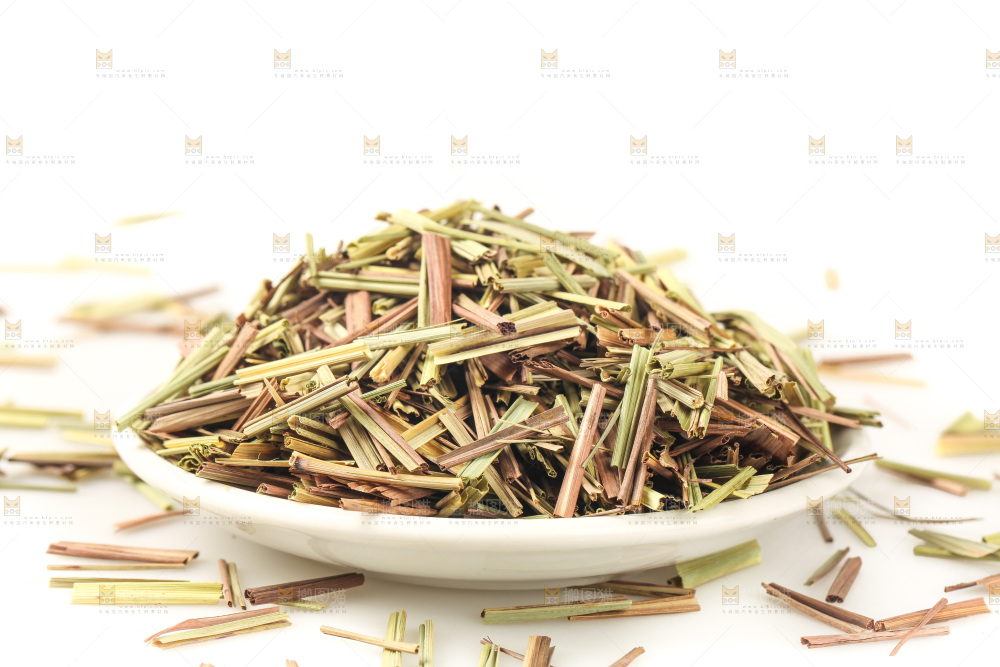 白底上的香茅草