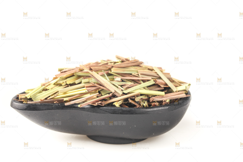 白底上的香茅草
