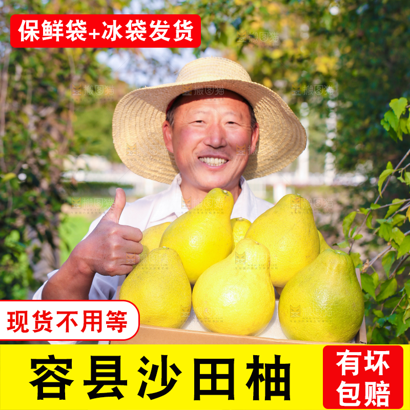 手里拿着沙田柚