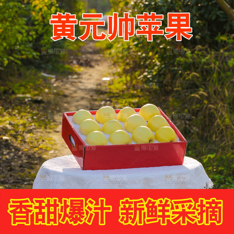 手里拿着黄元帅苹果