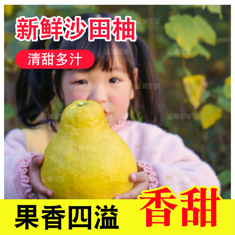 手里拿着沙田柚