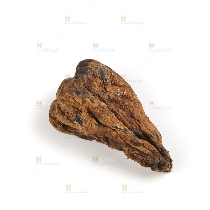 白底上的风干芥肉