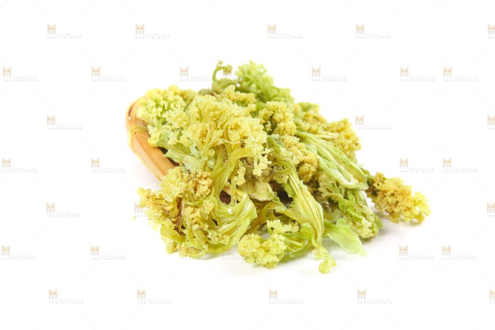 白底上的干花菜