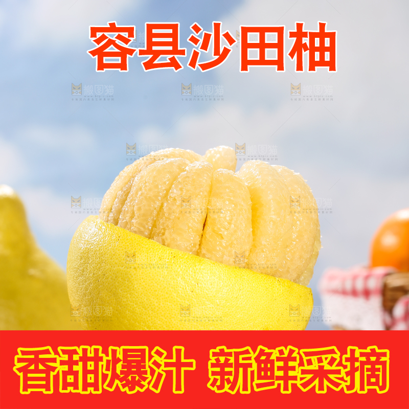 浅底上的沙田柚