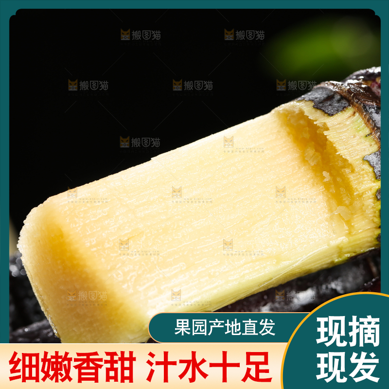 深底上的黑皮甘蔗