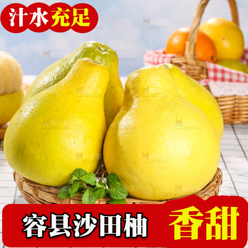 浅底上的沙田柚