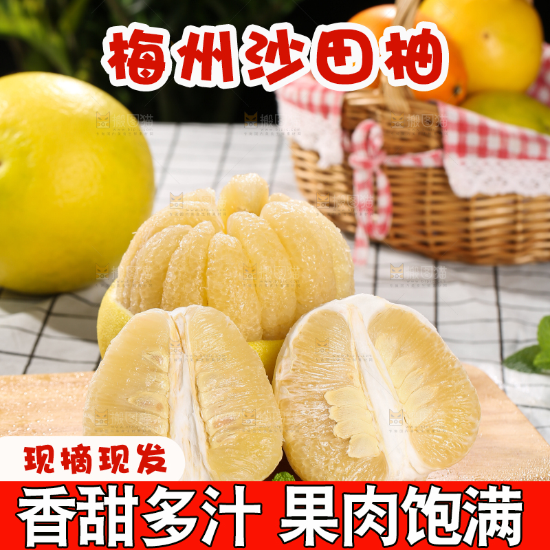 浅底上的沙田柚