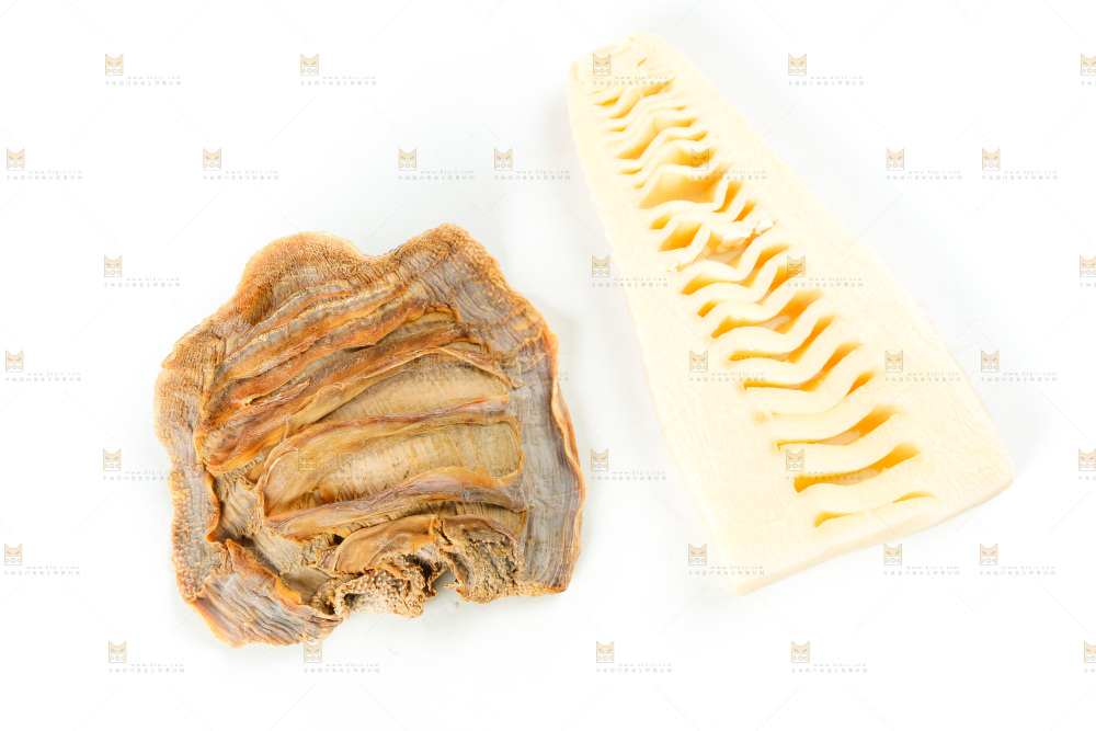 白底上的冬笋片