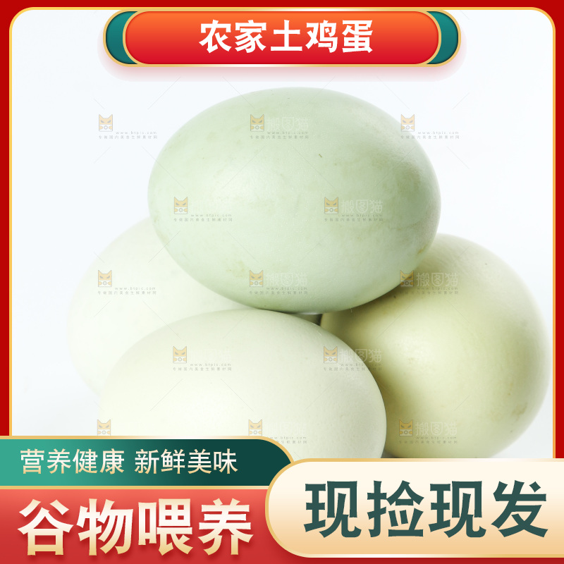 白底上的土鸡蛋