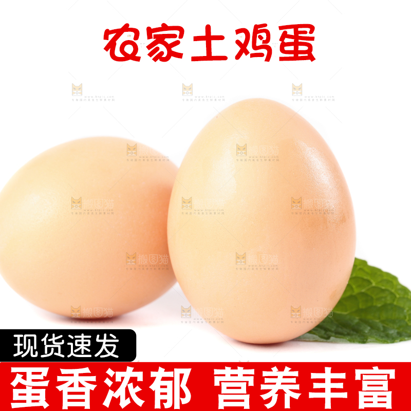 白底上的土鸡蛋