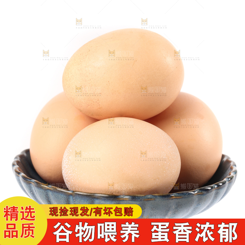 白底上的土鸡蛋