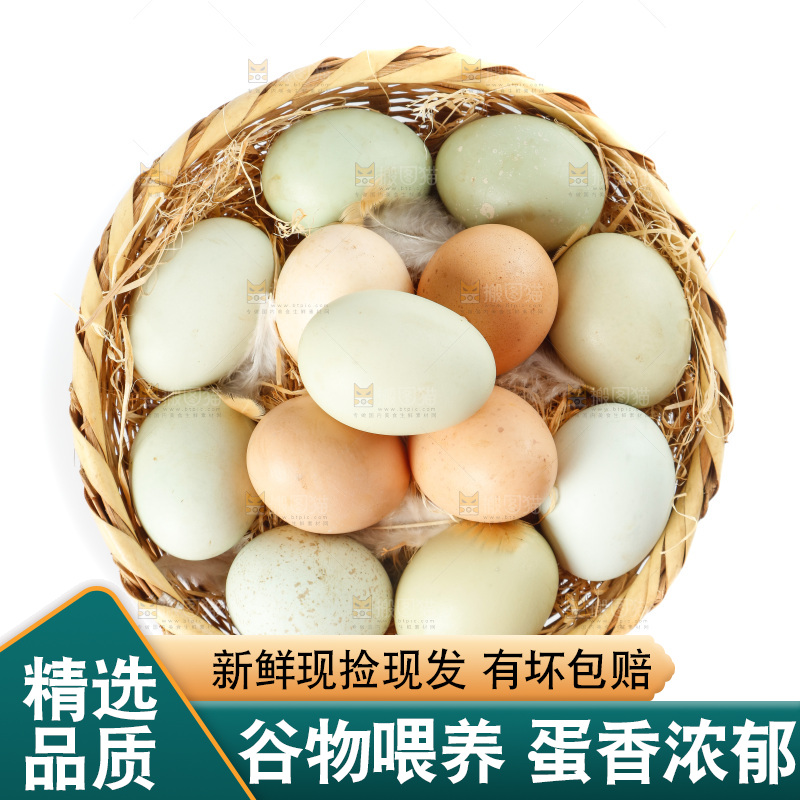 白底上的土鸡蛋