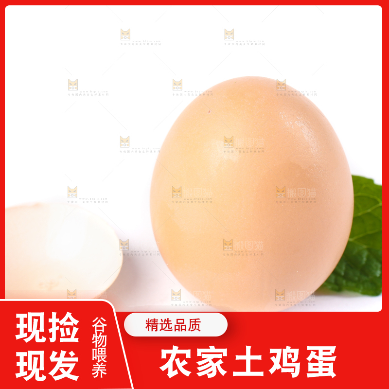 白底上的土鸡蛋