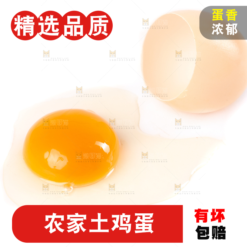 白底上的土鸡蛋