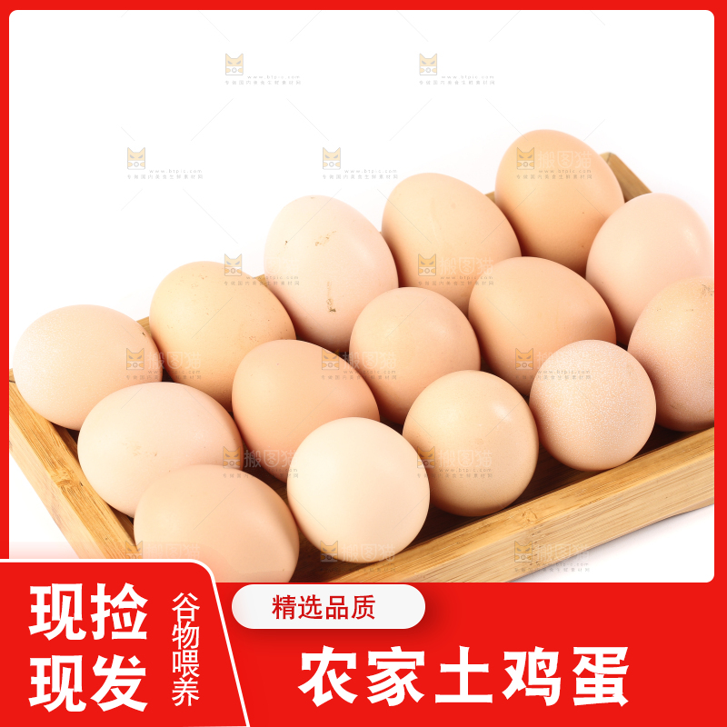 白底上的土鸡蛋