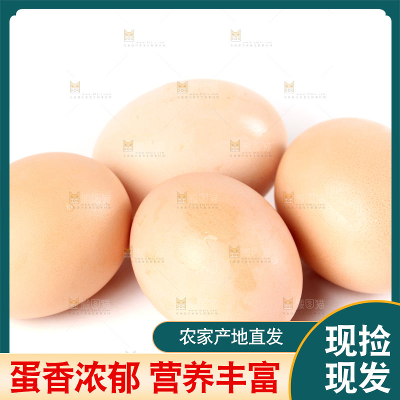 白底上的土鸡蛋