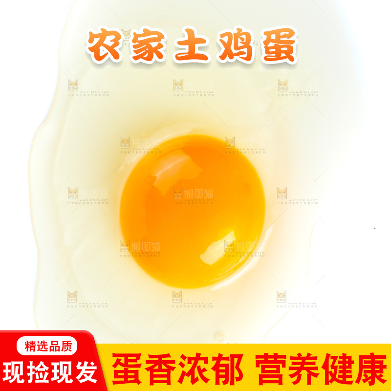 白底上的土鸡蛋