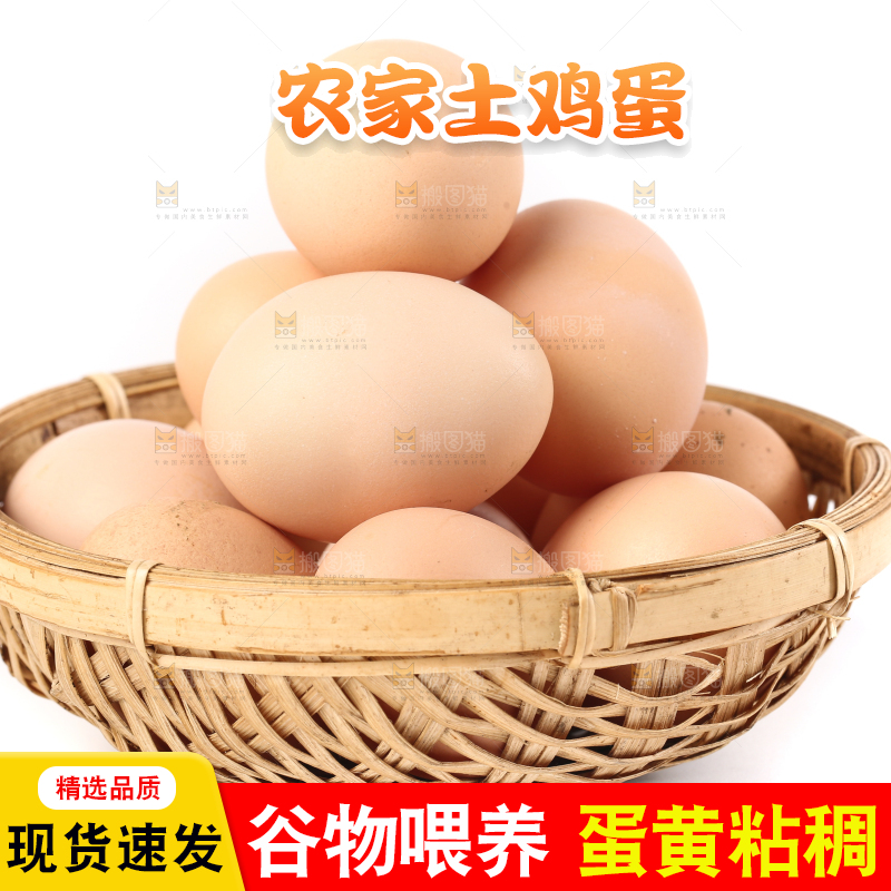 白底上的土鸡蛋