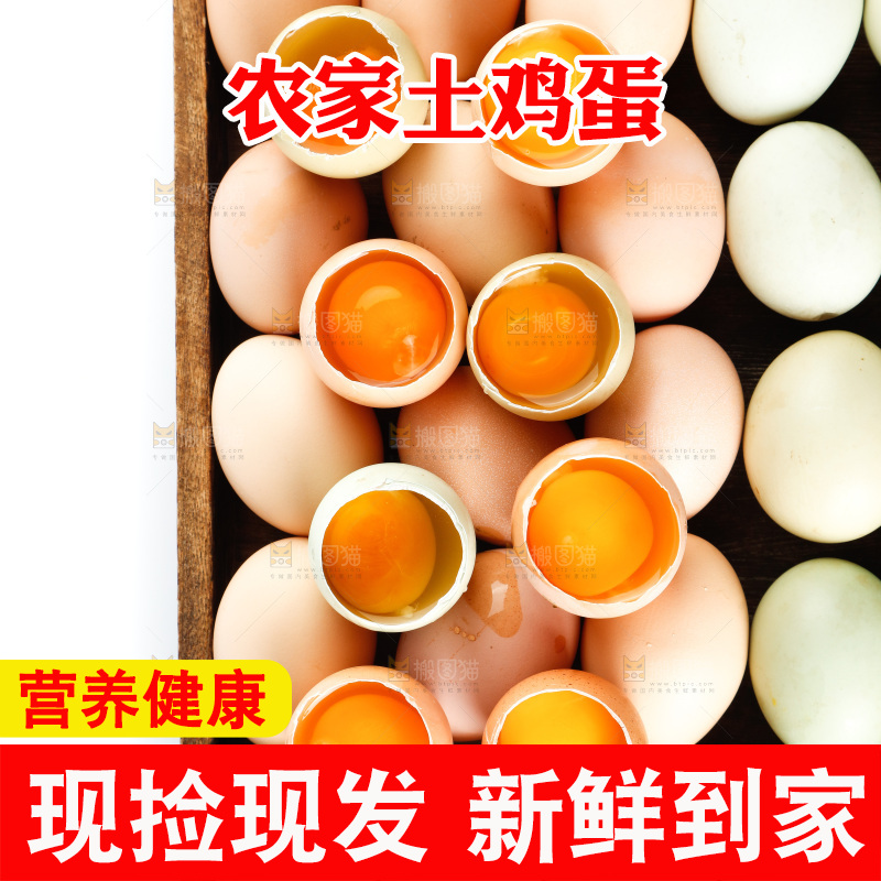 白底上的土鸡蛋