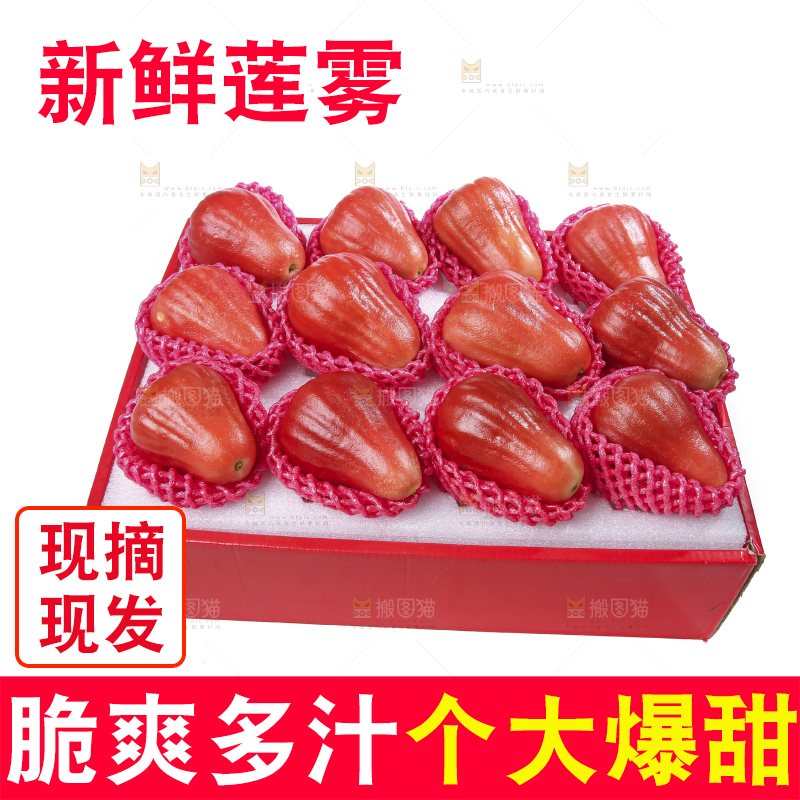 白底上的新鲜莲雾