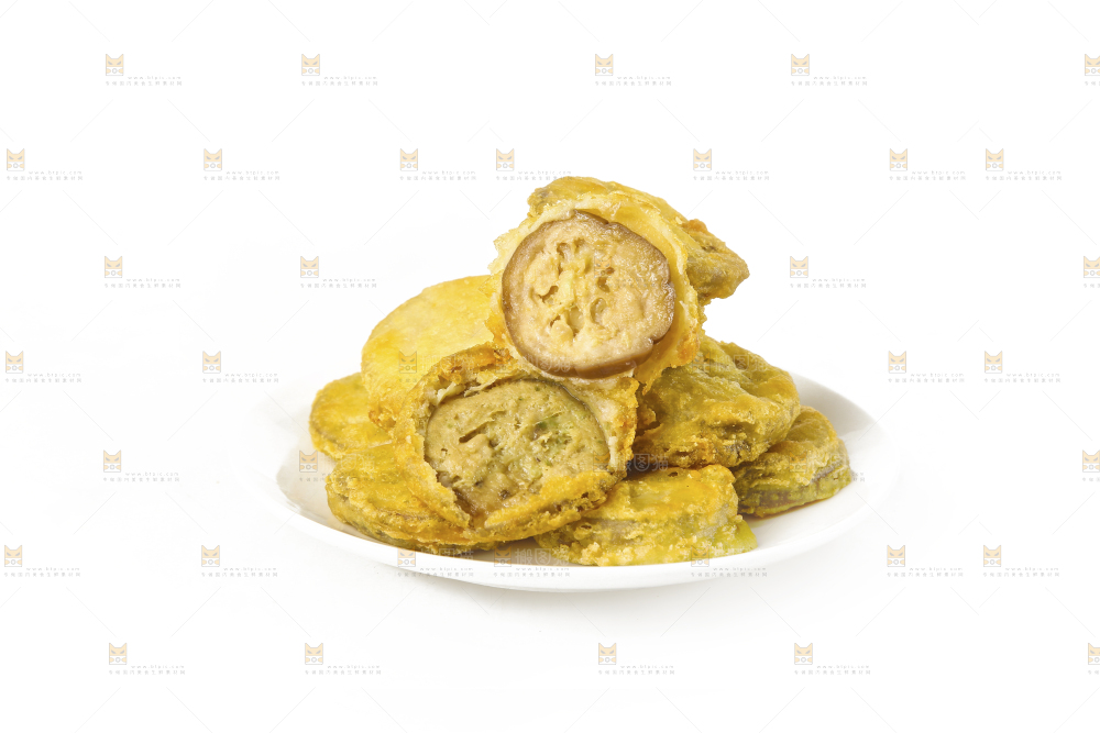 白底上的炸茄盒