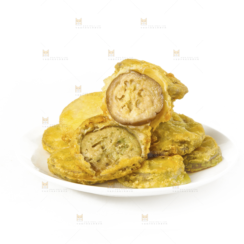 白底上的炸茄盒