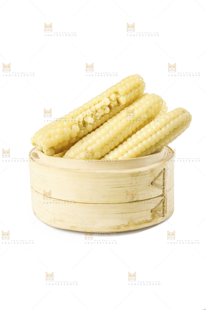 白底上的手指糯玉米